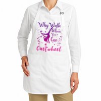 Why Walk When You Can Cartwheel Gymnastics Play Girl Top Apron