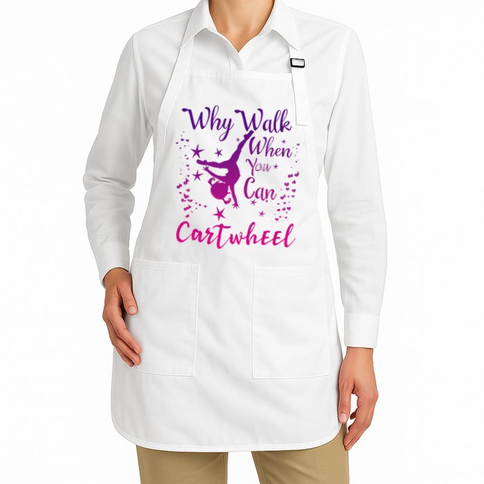 Why Walk When You Can Cartwheel Gymnastics Play Girl Top Apron