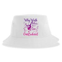 Why Walk When You Can Cartwheel Gymnastics Play Girl Top Sustainable Bucket Hat