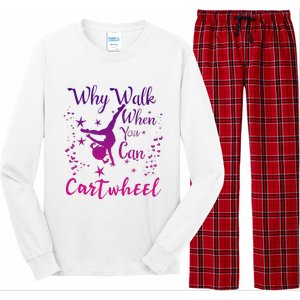 Why Walk When You Can Cartwheel Gymnastics Play Girl Top Long Sleeve Pajama Set