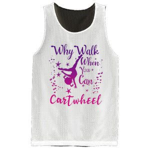 Why Walk When You Can Cartwheel Gymnastics Play Girl Top Mesh Reversible Basketball Jersey Tank