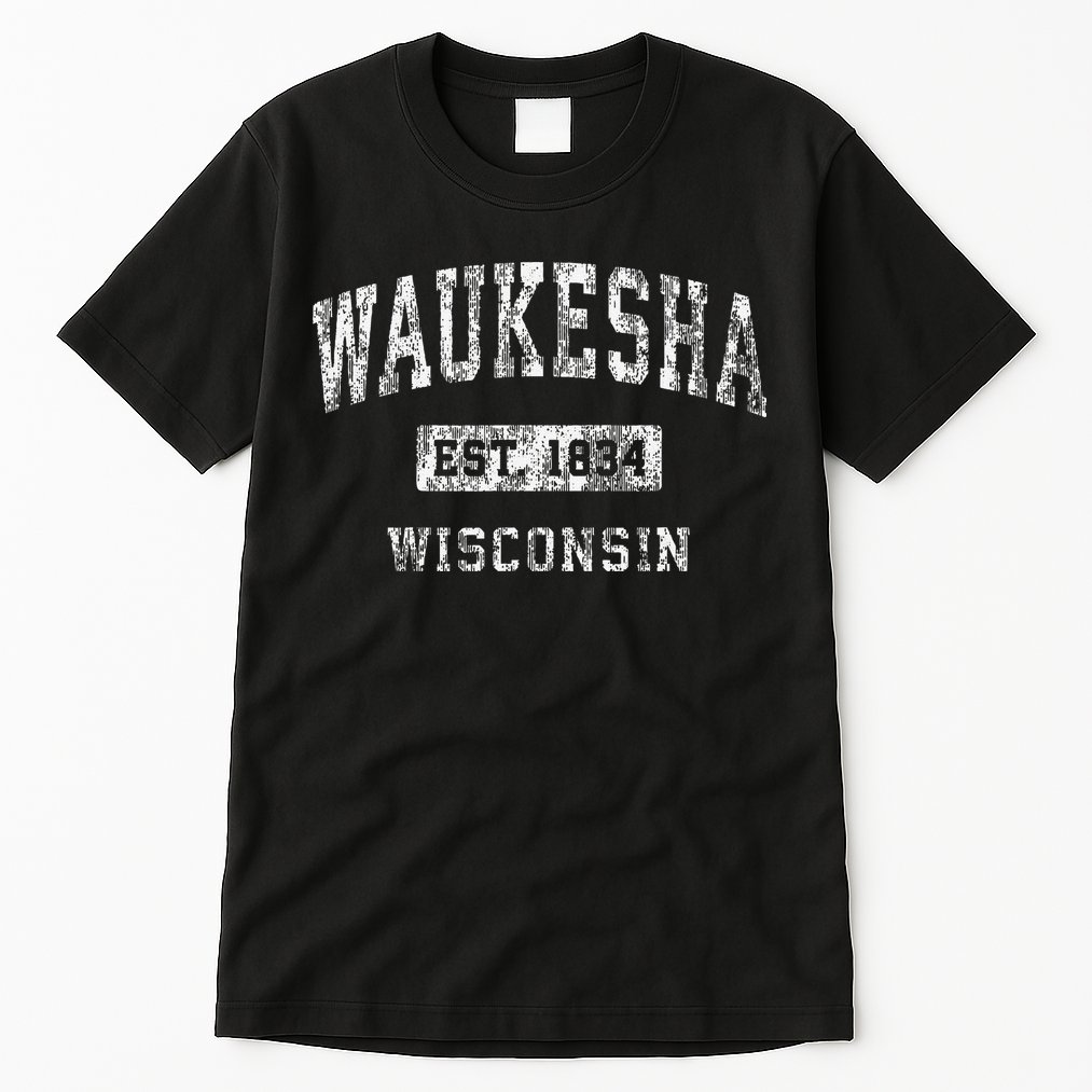 Waukesha Wisconsin Wi Vintage Established Tall T-Shirt