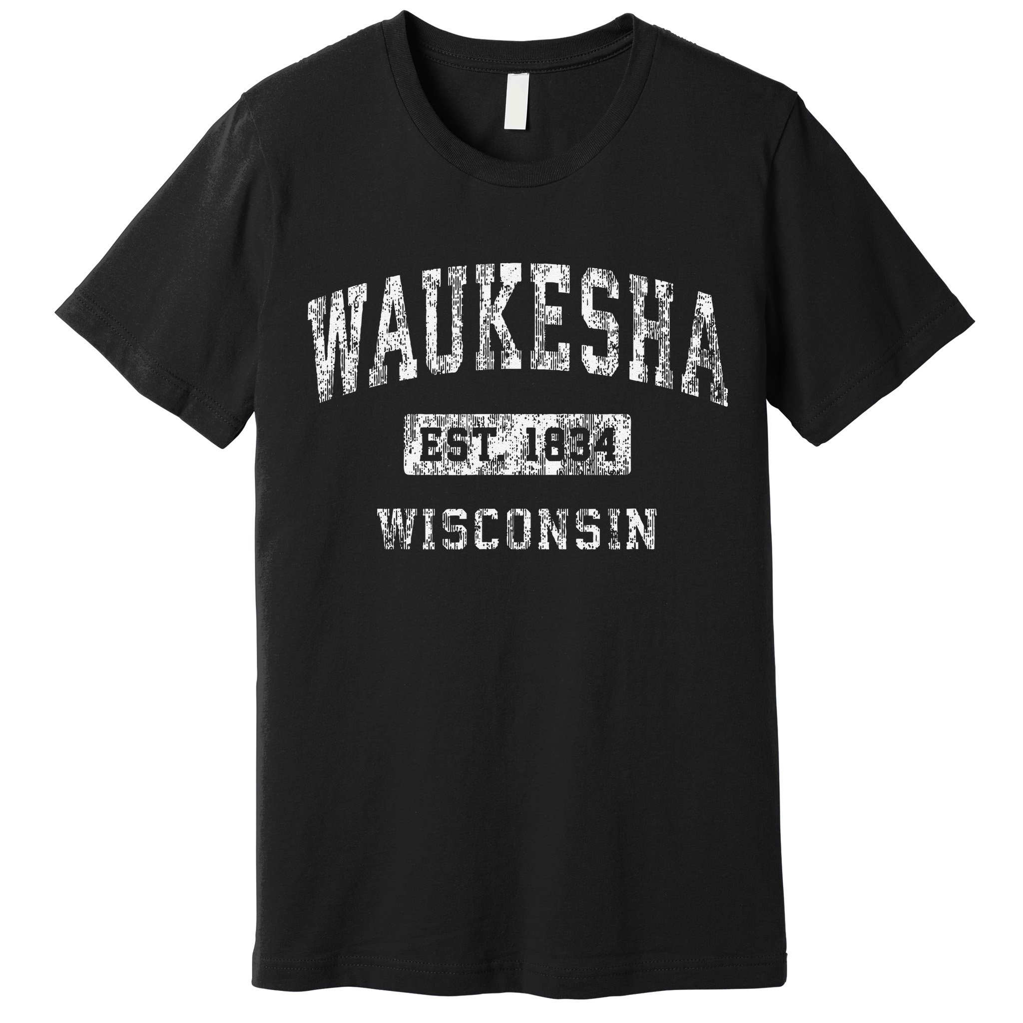 Waukesha Wisconsin Wi Vintage Established Premium T-Shirt