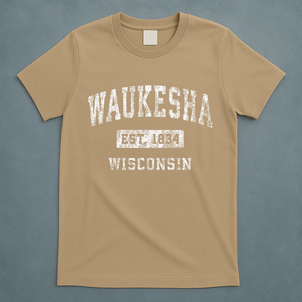 Waukesha Wisconsin Wi Vintage Established T-Shirt