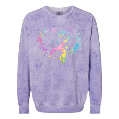 Why Walk When You Can Cartwheel Gymnast Gymnastic Girl Colorblast Crewneck Sweatshirt