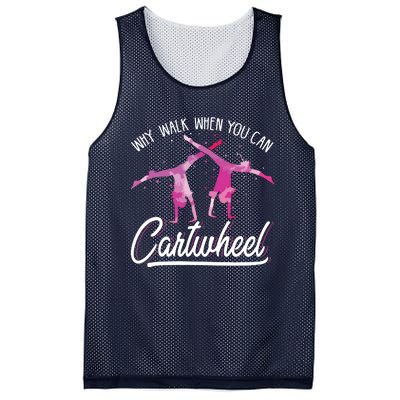 Why Walk When You Can Cartwheel Gymnastic Tumbling Cartwheel Mesh Reversible Basketball Jersey Tank