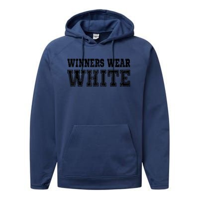 Winners Wear White Color Team Spirit Game War Camp Parent Performance Fleece Hoodie