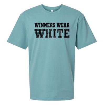 Winners Wear White Color Team Spirit Game War Camp Parent Sueded Cloud Jersey T-Shirt