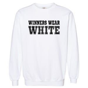 Winners Wear White Color Team Spirit Game War Camp Parent Garment-Dyed Sweatshirt