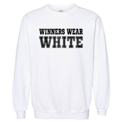 Winners Wear White Color Team Spirit Game War Camp Parent Garment-Dyed Sweatshirt