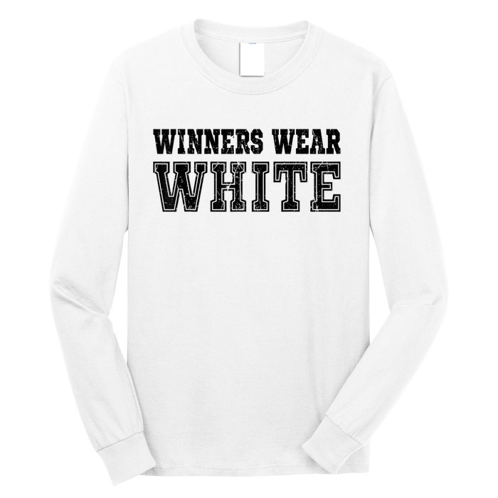 Winners Wear White Color Team Spirit Game War Camp Parent Long Sleeve Shirt