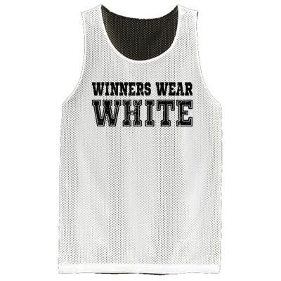 Winners Wear White Color Team Spirit Game War Camp Parent Mesh Reversible Basketball Jersey Tank