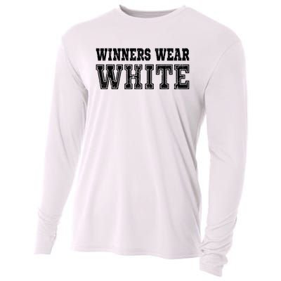 Winners Wear White Color Team Spirit Game War Camp Parent Cooling Performance Long Sleeve Crew