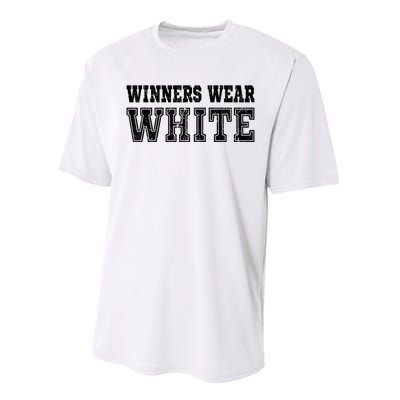 Winners Wear White Color Team Spirit Game War Camp Parent Performance Sprint T-Shirt