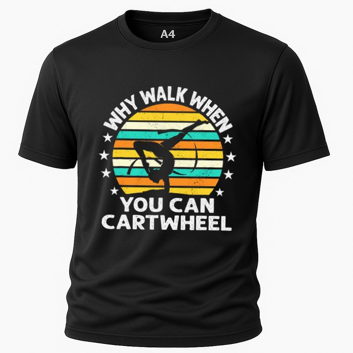 Why Walk When You Cartwheel Gymnastics Women Cooling Performance Crew T-Shirt