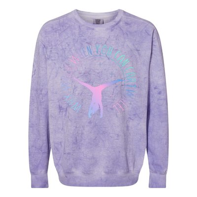 Why Walk When You Can Cartwheel Gymnast Gymnastic Colorblast Crewneck Sweatshirt