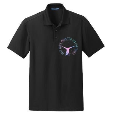 Why Walk When You Can Cartwheel Gymnast Gymnastic Dry Zone Grid Polo