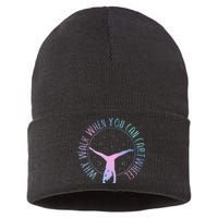 Why Walk When You Can Cartwheel Gymnast Gymnastic Sustainable Knit Beanie