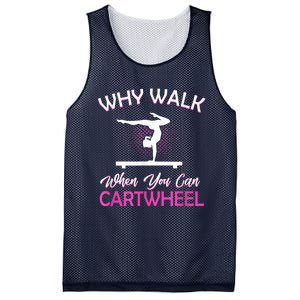 Why Walk When You Can Cartwheel Gymnastics Gymnast Mesh Reversible Basketball Jersey Tank