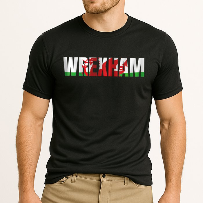 Wrexham Wales Welsh Dragon Flag Cooling Performance Crew T-Shirt