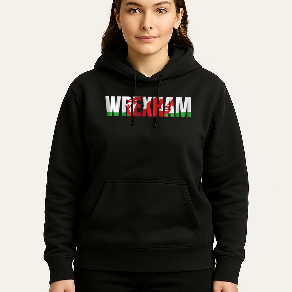 Wrexham Wales Welsh Dragon Flag Hoodie