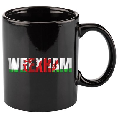 Wrexham Wales Welsh Dragon Flag 11oz C Handle Ceramic Mug
