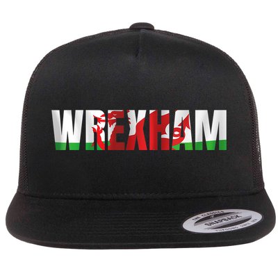 Wrexham Wales Welsh Dragon Flag Flat Bill Trucker Hat