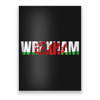 Wrexham Wales Welsh Dragon Flag Poster