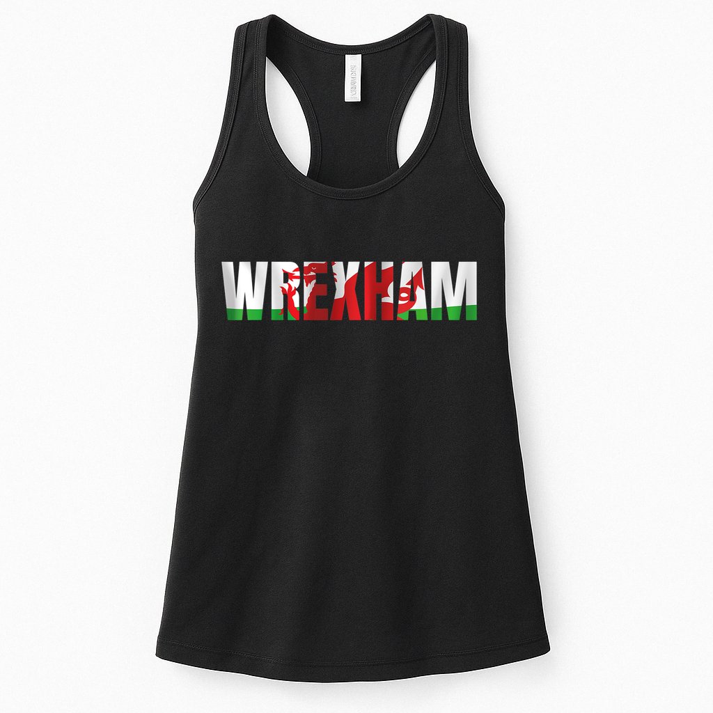 Wrexham Wales Welsh Dragon Flag Womens Tank Top