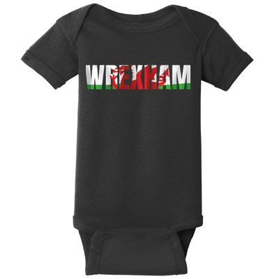 Wrexham Wales Welsh Dragon Flag Baby Bodysuit