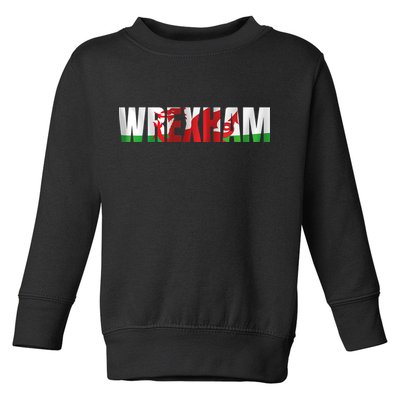 Wrexham Wales Welsh Dragon Flag Toddler Sweatshirt