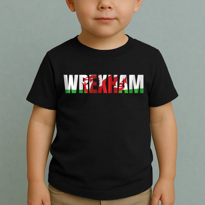 Wrexham Wales Welsh Dragon Flag Toddler T-Shirt