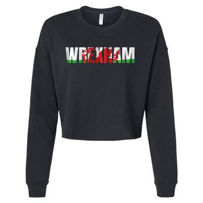 Wrexham Wales Welsh Dragon Flag Cropped Pullover Crew