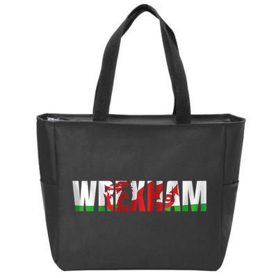 Wrexham Wales Welsh Dragon Flag Zip Tote Bag