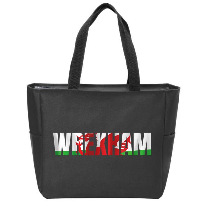 Wrexham Wales Welsh Dragon Flag Zip Tote Bag