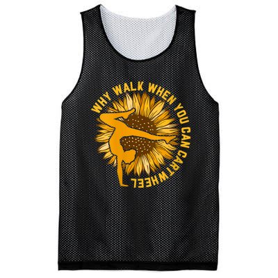 Why Walk When You Can Cartwheel Gymnastics Gymnast Mesh Reversible Basketball Jersey Tank