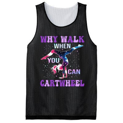 Why Walk When You Can Cartwheel Cute Gymnastics Mesh Reversible Basketball Jersey Tank