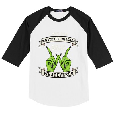 Whatever Witches Witch Wiccan Costume Funny Halloween Gifts Baseball Sleeve Shirt