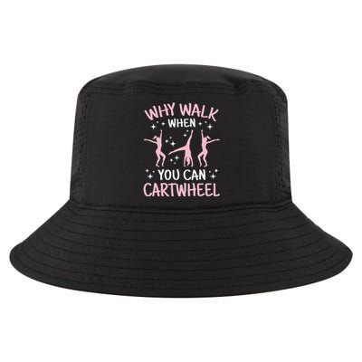 Why Walk When You Can Cartwheel Funny Acrobat Gymnastics Cool Comfort Performance Bucket Hat