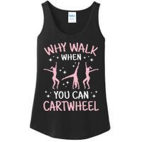 Why Walk When You Can Cartwheel Funny Acrobat Gymnastics Ladies Essential Tank