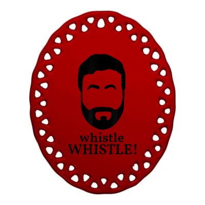 Whistle Whistle Ceramic Oval Ornament