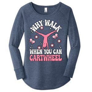 Why Walk When You Can Cartwheel Cute Gymnastics Wo Girl Women's Perfect Tri Tunic Long Sleeve Shirt