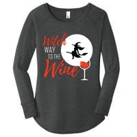 Women Witch Way To The Wine Halloween Witch Wine Vneck Women's Perfect Tri Tunic Long Sleeve Shirt