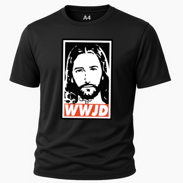 WWJD What Would Jesus Do Poster Design Cooling Performance Crew T-Shirt