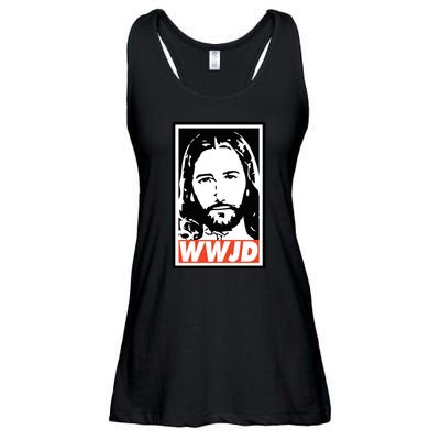 WWJD What Would Jesus Do Poster Design Ladies Essential Flowy Tank