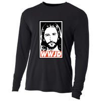 WWJD What Would Jesus Do Poster Design Cooling Performance Long Sleeve Crew