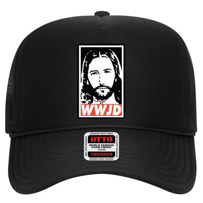 WWJD What Would Jesus Do Poster Design Trucker Hat