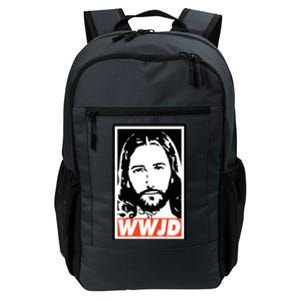 WWJD What Would Jesus Do Poster Design Daily Commute Backpack