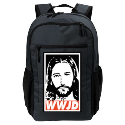 WWJD What Would Jesus Do Poster Design Daily Commute Backpack