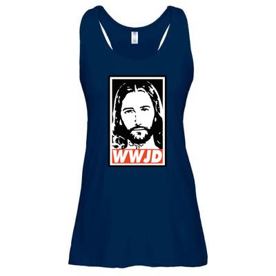 WWJD What Would Jesus Do Poster Design Ladies Essential Flowy Tank